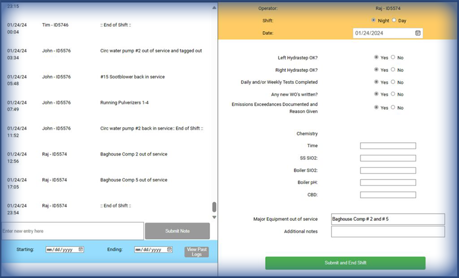 Logging Dashboard